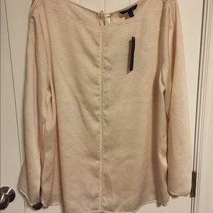 Banana Republic Silky Polka Dot Blouse w/Back Ties